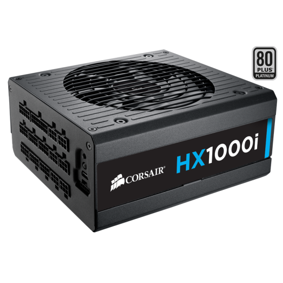 Corsair HX1000i 80 Plus PLATINUM Full Modular Power Supply Unit Corsair HX1000i 80 Plus PLATINUM Full Modular Power Supply Unit