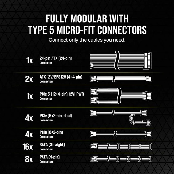 Corsair RM1200X SHIFT 80 PLUS Gold ATX Power Supply Corsair RM1200X SHIFT 80 PLUS Gold ATX Power Supply