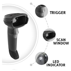 Zebra DS2208-SR7U2100AZK 1D 2D Handheld Barcode Scanner QR Wired USB Imager Black Corded Screen Code Reader Zebra DS2208-SR7U2100AZK 1D 2D Handheld Barcode Scanner QR Wired USB Imager Black Corded Screen Code Reader