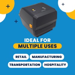 Zebra ZD23A43-30GG0GNZ 300 dpi Thermal Transfer 4 inch width Desktop Printer for Labels, Receipts, Barcodes, Tags, and Wrist Bands | ZD23A43-30GG0GNZ