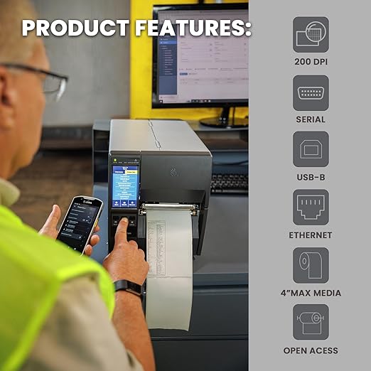 Zebra ZT23142-T0G000FZ 203 dpi Thermal Transfer 4 inch width Desktop Printer for Labels, Receipts, Barcodes, Tags, and Wrist Bands | ZT23142-T0G000FZ Zebra ZT23142-T0G000FZ 203 dpi Thermal Transfer 4 inch width Desktop Printer for Labels, Receipts, Barcodes, Tags, and Wrist Bands | ZT23142-T0G000FZ