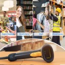 Zebra LS2208-SR20007R-Y 1D Handheld Barcode Scanner Wired Optical Laser Black Corded Reader Imager with Stand and USB Cord |Zebra LS2208-SR20007R-Y 