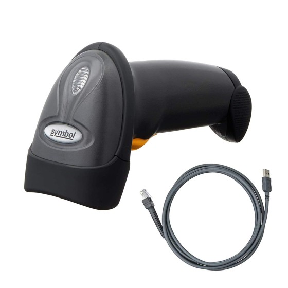 Zebra LS2208-SR20007R-Y 1D Handheld Barcode Scanner Wired Optical Laser Black Corded Reader Imager with Stand and USB Cord |Zebra LS2208-SR20007R-Y Zebra LS2208-SR20007R-Y 1D Handheld Barcode Scanner Wired Optical Laser Black Corded Reader Imager with Stand and USB Cord |Zebra LS2208-SR20007R-Y