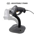 Zebra LS2208-SR20007R-Y 1D Handheld Barcode Scanner Wired Optical Laser Black Corded Reader Imager with Stand and USB Cord |Zebra LS2208-SR20007R-Y 