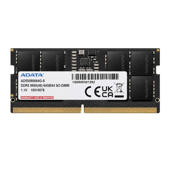 ADATA 64GB DDR5 5600MHz SO-DIMM Laptop RAM