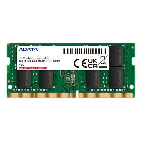 ADATA Premier 8GB DDR4 3200MHz CL22 SO-DIMM Latop Memory ADATA Premier 8GB DDR4 3200MHz CL22 SO-DIMM Latop Memory