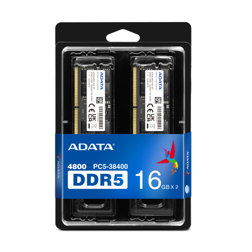 ADATA 32GB (16GBx2) DDR5 4800Mhz SO-DIMM Laptop Memory ADATA 32GB (16GBx2) DDR5 4800Mhz SO-DIMM Laptop Memory