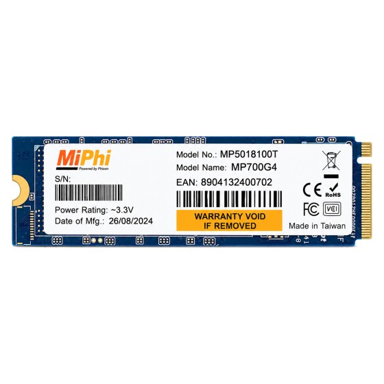 MiPhi MP550G4 1TB Gen4 M.2 NVMe SSD