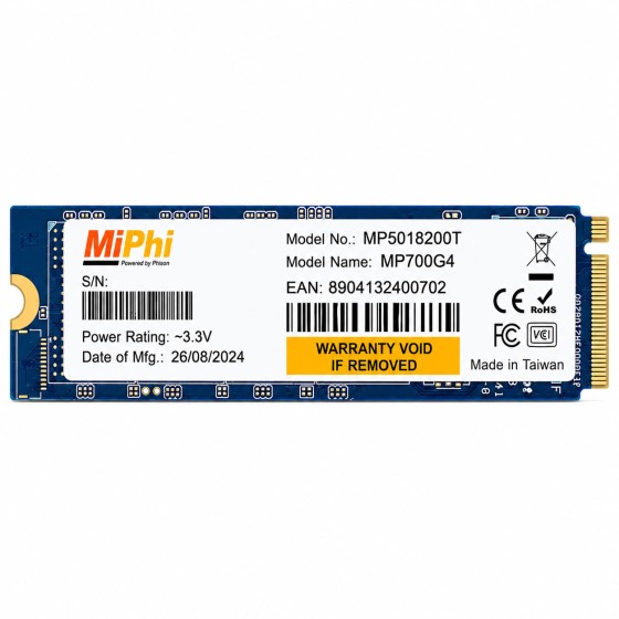 MiPhi MP700G4 2TB Gen4 M.2 NVMe SSD MiPhi MP700G4 2TB Gen4 M.2 NVMe SSD