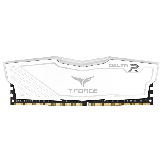 Teamgroup Delta RGB 16GB (8GBx2) DDR4 Ram White Upto 3600MHz Gaming Memory with One-Click Overclocking