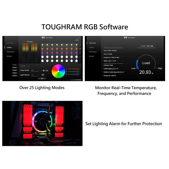 Thermaltake TOUGHRAM RGB 16GB (8GBX2) 4000 MHz DDR4 Desktop Ram