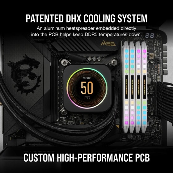 Corsair Dominator Platinum RGB DDR5 32GB (16GBx2) 5600MHz Desktop RAM (White)