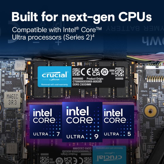 Crucial-64GB-Kit (2x32GB) DDR5-6400-CSODIMM-Laptop-Memory Crucial-64GB-Kit (2x32GB) DDR5-6400-CSODIMM-Laptop-Memory