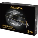 ADATA Legend 960 2TB PCIe Gen4 x4 NVMe (1.4) M.2 Internal Gaming Solid State Drive Up to 7,400 MB/s (ALEG-960-2TCS)