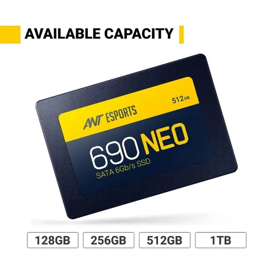 ANT Esports 690 Neo 512GB 2.5Inch Sata SSD ANT Esports 690 Neo 512GB 2.5Inch Sata SSD