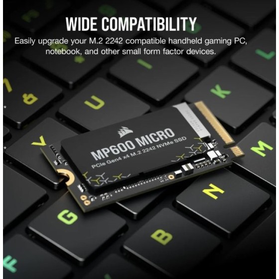 Corsair MP600 MICRO 1TB PCIe 4.0 (Gen4)x4 NVMe M.2 2242 SSD Corsair MP600 MICRO 1TB PCIe 4.0 (Gen4)x4 NVMe M.2 2242 SSD