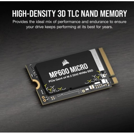 Corsair MP600 MICRO 1TB PCIe 4.0 (Gen4)x4 NVMe M.2 2242 SSD Corsair MP600 MICRO 1TB PCIe 4.0 (Gen4)x4 NVMe M.2 2242 SSD