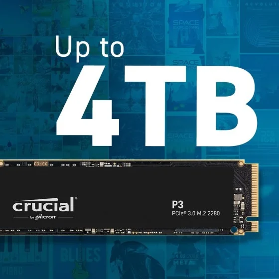 Crucial P3 500GB M.2 NVMe PCIe Gen3 Solid State Drive Crucial P3 500GB M.2 NVMe PCIe Gen3 Solid State Drive