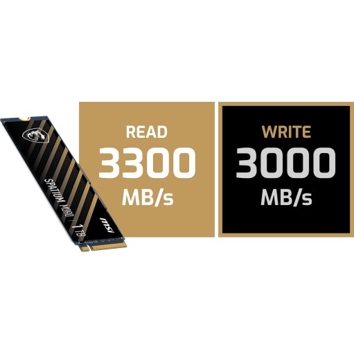 MSI Spatium M390 500GB M.2 NVMe Internal SSD MSI Spatium M390 500GB M.2 NVMe Internal SSD