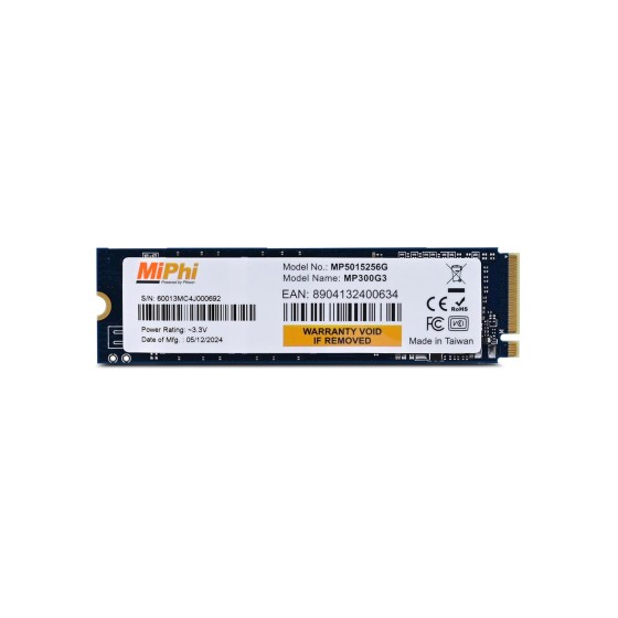 MiPhi MP300G3 256GB PCIe Gen 3 M.2 NVMe SSD MiPhi MP300G3 256GB PCIe Gen 3 M.2 NVMe SSD