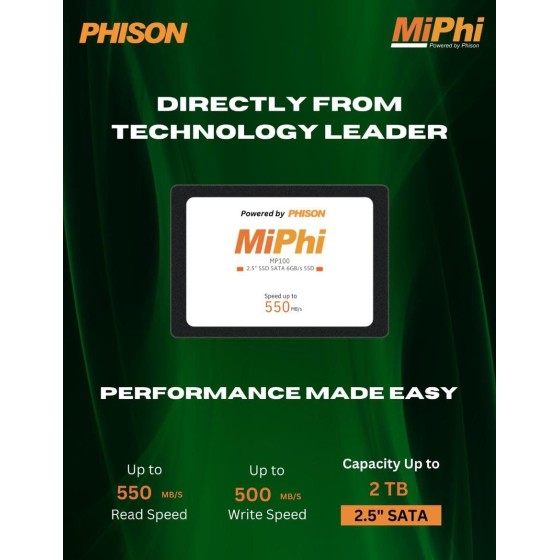 MiPhi MP100 256GB 2.5inch Sata SSD