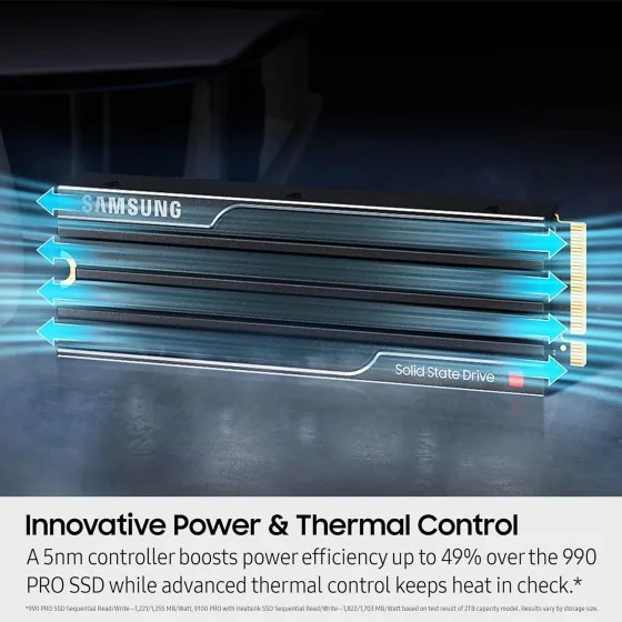 Samsung 9100 PRO 4TB Gen5 M.2 NVME SSD With Heatsink Samsung 9100 PRO 4TB Gen5 M.2 NVME SSD With Heatsink