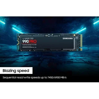 Samsung 990 Pro 4TB Gen4 M.2 NVMe SSD | 7450/6900 MB/s Speed