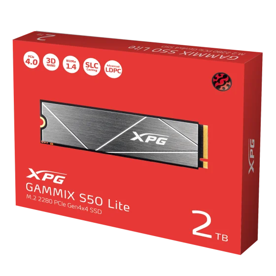 XPG GAMMIX S50 Lite 2TB PCIe Gen4 M.2 Solid State Drive XPG GAMMIX S50 Lite 2TB PCIe Gen4 M.2 Solid State Drive