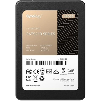 Synology SAT5210 480G Sata SSD 2.5 Inch Synology SAT5210 480G Sata SSD 2.5 Inch