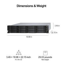 Qnap TL-R1200S-RP 12-bay JBOD Expansion NAS Qnap TL-R1200S-RP 12-bay JBOD Expansion NAS