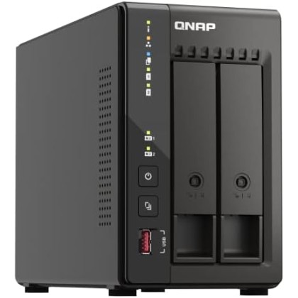 QNAP TS-253E-8G NAS – 2-Bay, 8GB RAM, Intel Quad-Core, PCIe Expansion QNAP TS-253E-8G 2-Bay NAS with Dual 2.5GbE and PCIe Expansion