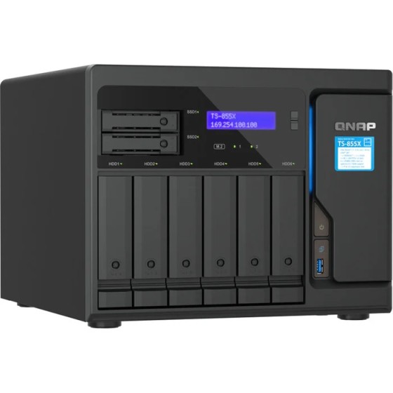 QNAP TS-855X-8G 8-Bay NAS with Intel Atom, Dual 10GbE, PCIe Slots