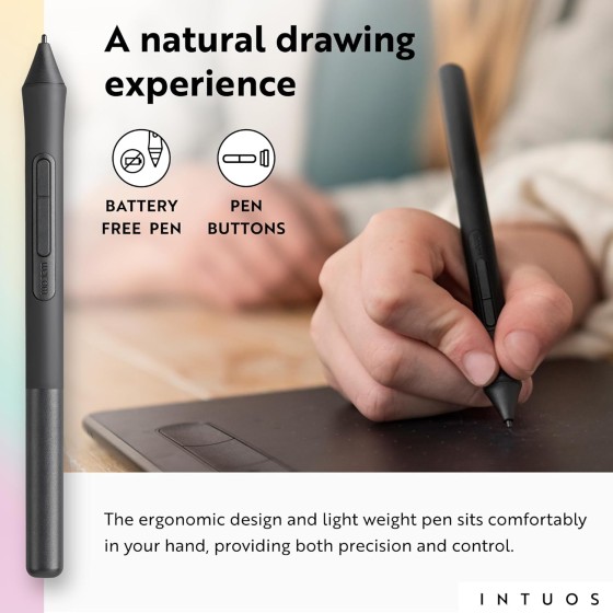 Wacom Intuos CTL-4100WL/K0-CX Digital Drawing Graphics Pen Tablet