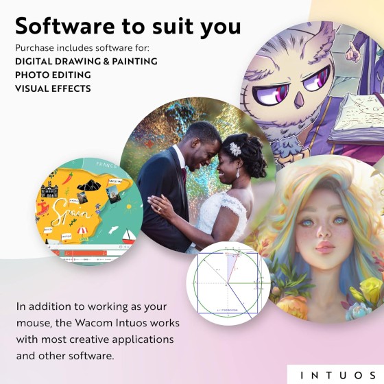 Wacom Intuos CTL-4100WL/K0-CX Digital Drawing Graphics Pen Tablet