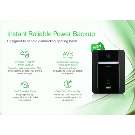 APC Back UPS 2200VA 230V BX2200LI-IN APC Back UPS 2200VA 230V BX2200LI-IN