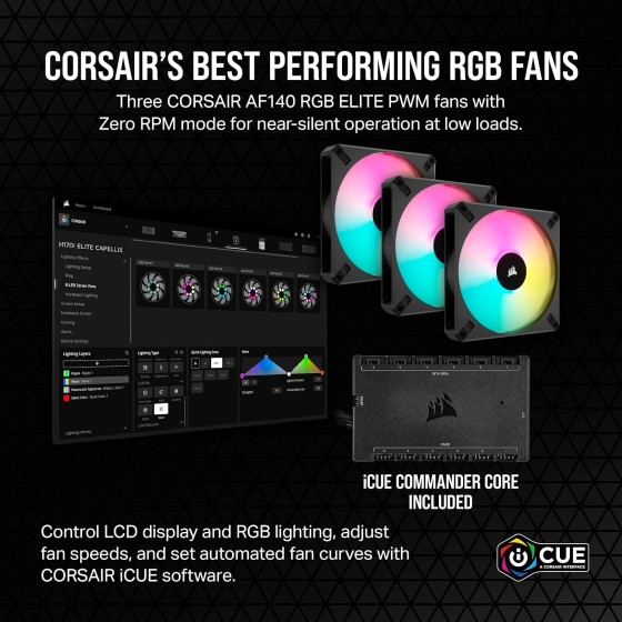Corsair H170i ELITE LCD XT AIO cooler CW-9060075-WW Corsair iCUE H170i ELITE LCD XT 420mm liquid CPU cooler