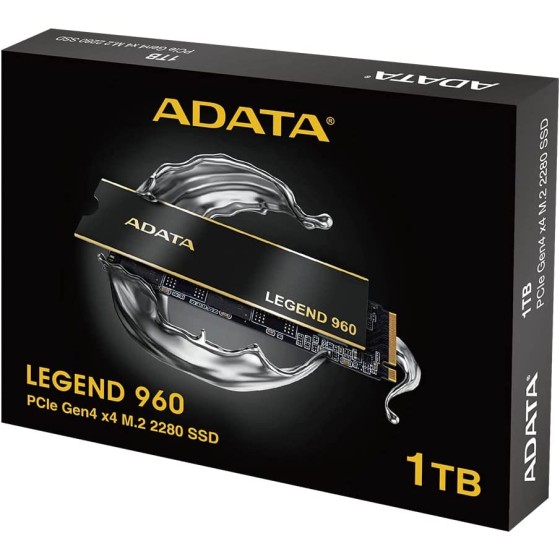 ADATA Legend 960 1TB PCIe Gen4 x4 NVMe (1.4) M.2 Internal Gaming Solid State Drive Up to 7,400 MB/s (ALEG-960-1TCS) ADATA Legend 960 1TB PCIe Gen4 x4 NVMe (1.4) M.2 Internal Gaming Solid State Drive Up to 7,400 MB/s (ALEG-960-1TCS)
