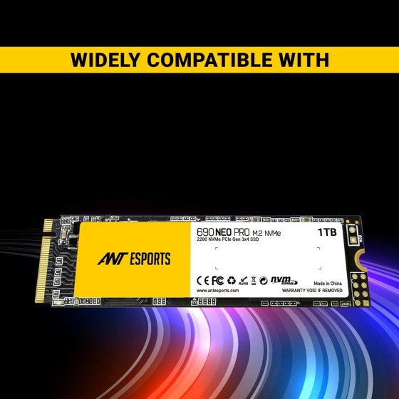 ANT Esports 690 Neo Pro 1TB M.2 NMVE PCIe Gen3 SSD ANT Esports 690 Neo Pro 1TB M.2 NMVE PCIe Gen3 SSD
