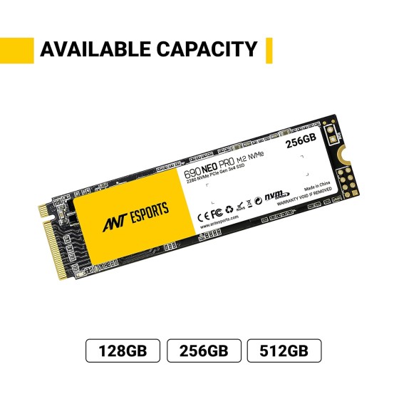 ANT Esports 690 Neo Pro 256GB M.2 NMVE PCIe Gen3 SSD ANT Esports 690 Neo Pro 256GB M.2 NMVE PCIe Gen3 SSD