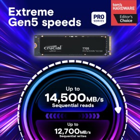 Crucial T705 2TB PCIe Gen5 NVMe M.2 SSD Crucial T705 2TB PCIe Gen5 NVMe M.2 SSD