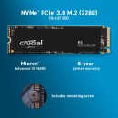 Crucial P3 1TB M.2 NVMe PCIe Gen3 Internal Solid State Drive Crucial P3 1TB M.2 NVMe PCIe Gen3 Internal Solid State Drive