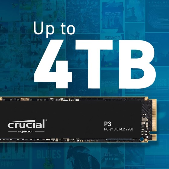 Crucial P3 1TB M.2 NVMe PCIe Gen3 Internal Solid State Drive Crucial P3 1TB M.2 NVMe PCIe Gen3 Internal Solid State Drive