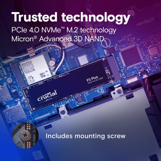 Crucial P3 Plus 1TB Gen4 NVMe M.2 SSD
