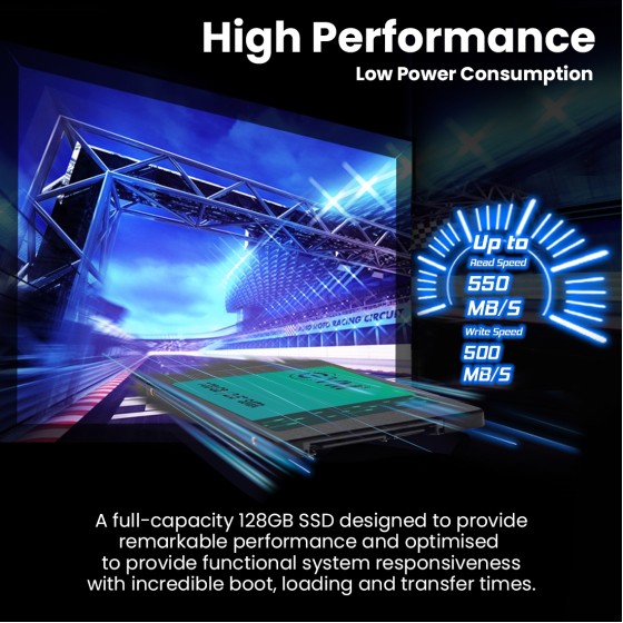 EVM25 128GB 2.5 INCH Sata Solid State Drive Faster Boot-Up and Load Times with Read Speeds up to 500MB/s & Write Speeds up to 340MB/s - High-Performance Storage with 5 Year Warranty (EVM25/128GB) EVM25 128GB 2.5 INCH Sata Solid State Drive Faster Boot-Up and Load Times with Read Speeds up to 500MB/s & Write Speeds up to 340MB/s - High-Performance Storage with 5 Year Warranty (EVM25/128GB)