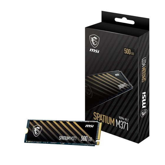 Msi Spatium M371 500GB M.2 NVMe PCIe Gen3 SSD Msi Spatium M371 500GB M.2 NVMe PCIe Gen3 SSD