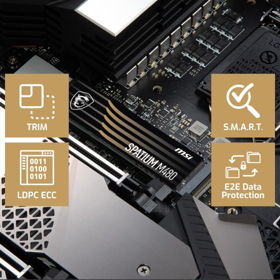 Msi Spatium M480 1TB M.2 NVMe PCIe Gen4 SSD