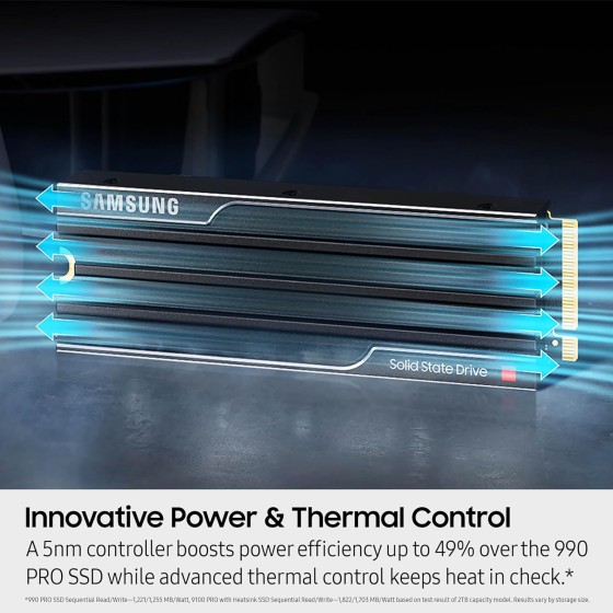 Samsung 9100 PRO 1TB Gen5 M.2 NVME SSD With Heatsink Samsung 9100 PRO 1TB Gen5 M.2 NVME SSD With Heatsink