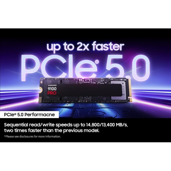 Samsung 9100 PRO 1TB Gen5 M.2 NVME SSD