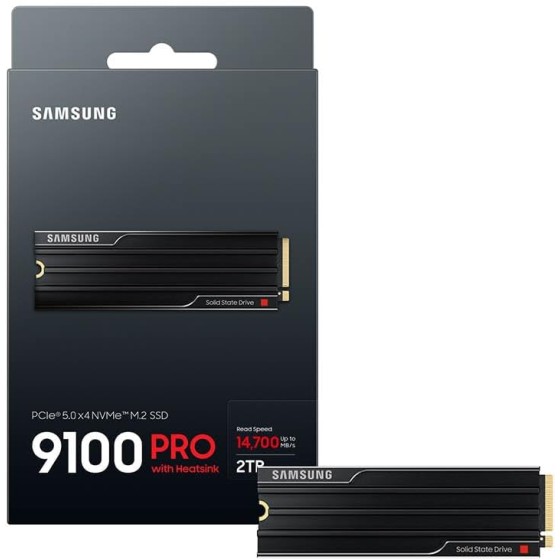 Samsung 9100 PRO 2TB Gen5 M.2 NVME SSD With Heatsink Samsung 9100 PRO 2TB Gen5 M.2 NVME SSD With Heatsink