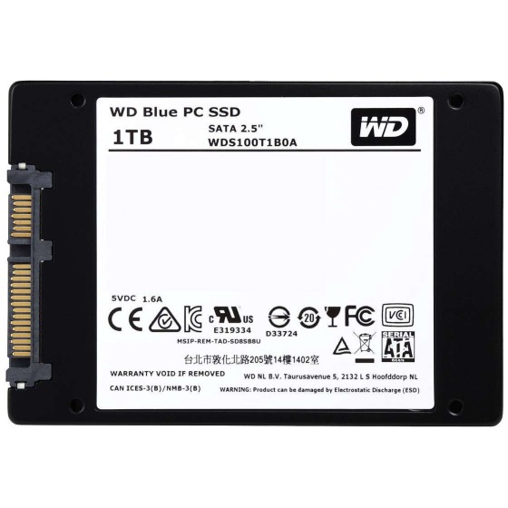 WD Blue 3D NAND 2.5-Inch 7mm 1TB SATA 6Gb/s Internal Solid State Drive WD Blue 3D NAND 2.5-Inch 7mm 1TB SATA 6Gb/s Internal Solid State Drive